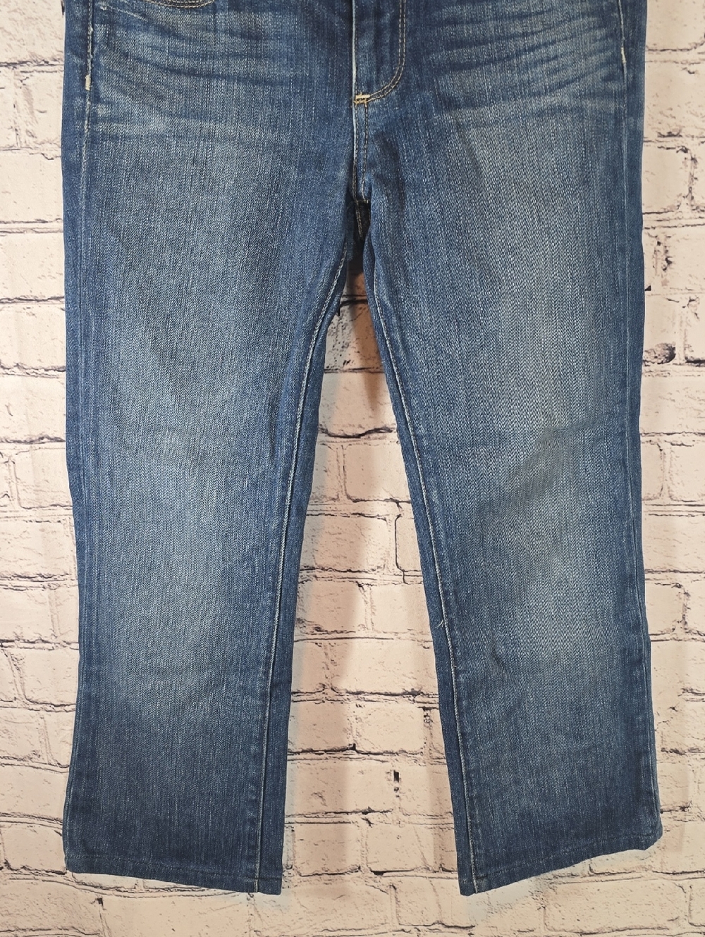 Paige Benedict Canyon Premium Cropped Low-Rise Jeans Embroidered Size 27 - Picture 6 of 12